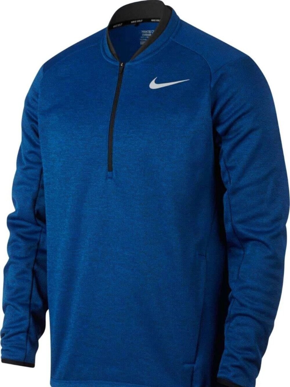 Nike Golf Dri-FIT 1/2 Zip Pullover in Blue Jay with Black Trim - Size Large